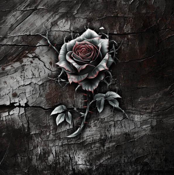 Rose Tattoo - großes Panel - French Terry VORBESTELLUNG
